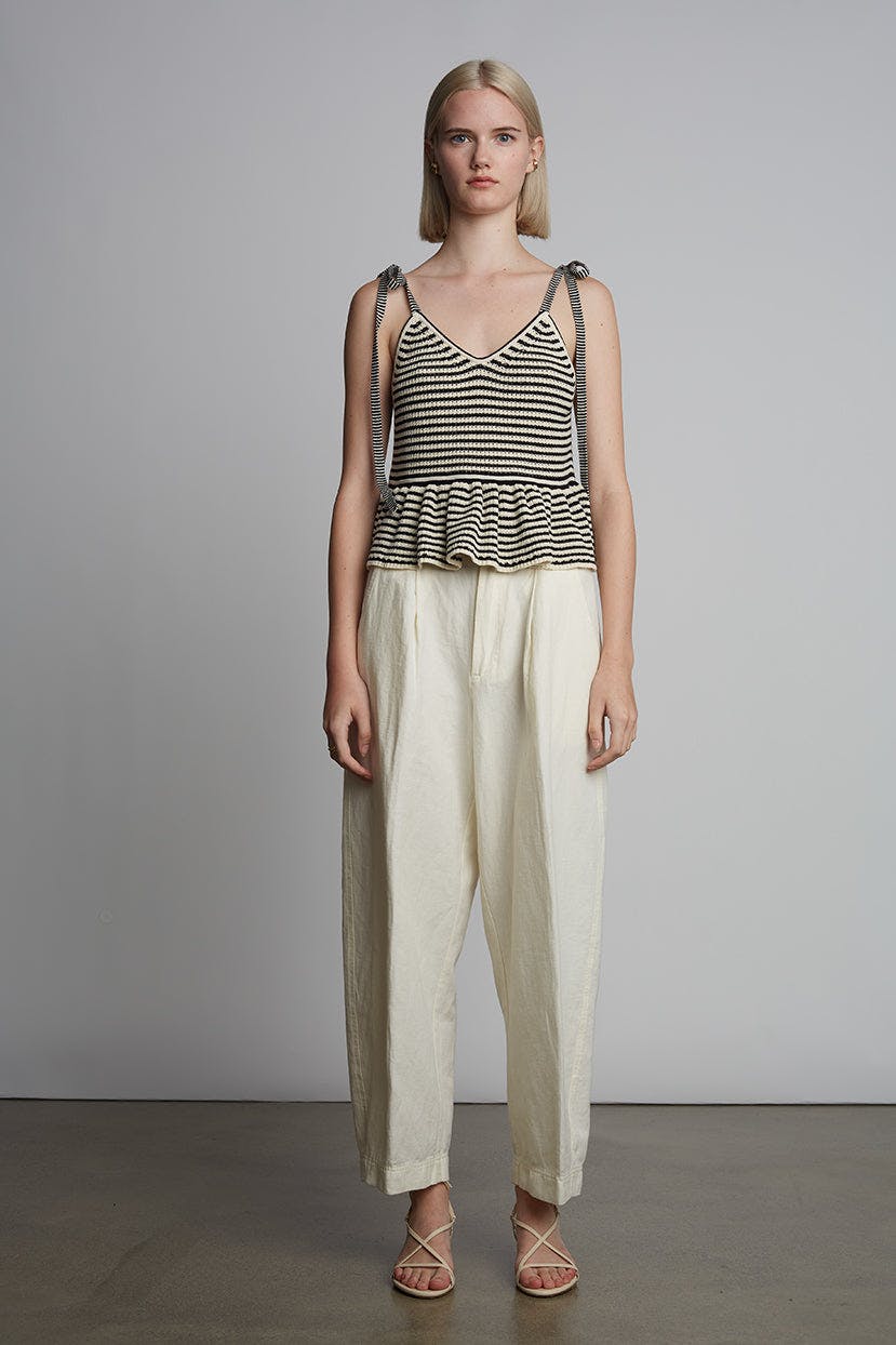 MALI STRIPE CAMI | IVORY + BLACK STRIPE