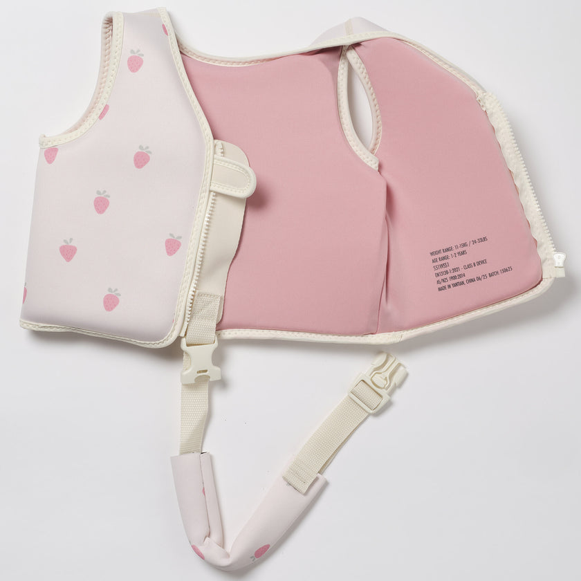 Kids Swim Vest: -2Y - Strawberry Sunshine