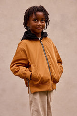 Padded Bomber Jacket With Removable Hood