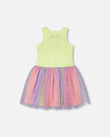 Sleeveless Bi-Material Dress