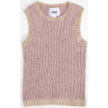 Baby Girls Hug Me Ribbed Contrast Trim Tank Top