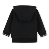 Black Zip-Up Tracksuit Set