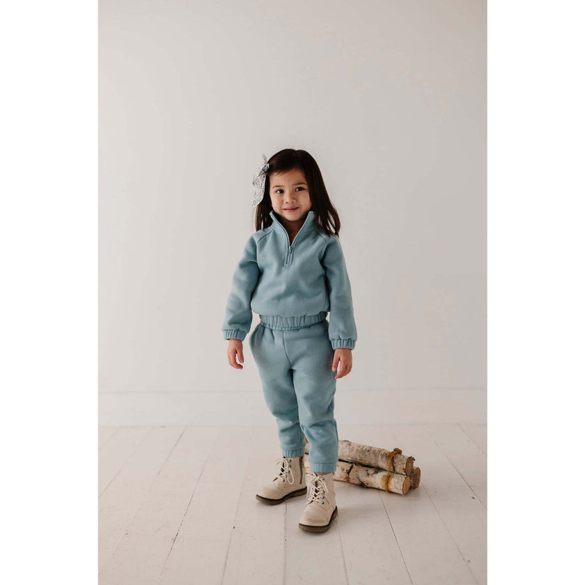 Fleece Zip Set Ski Blue