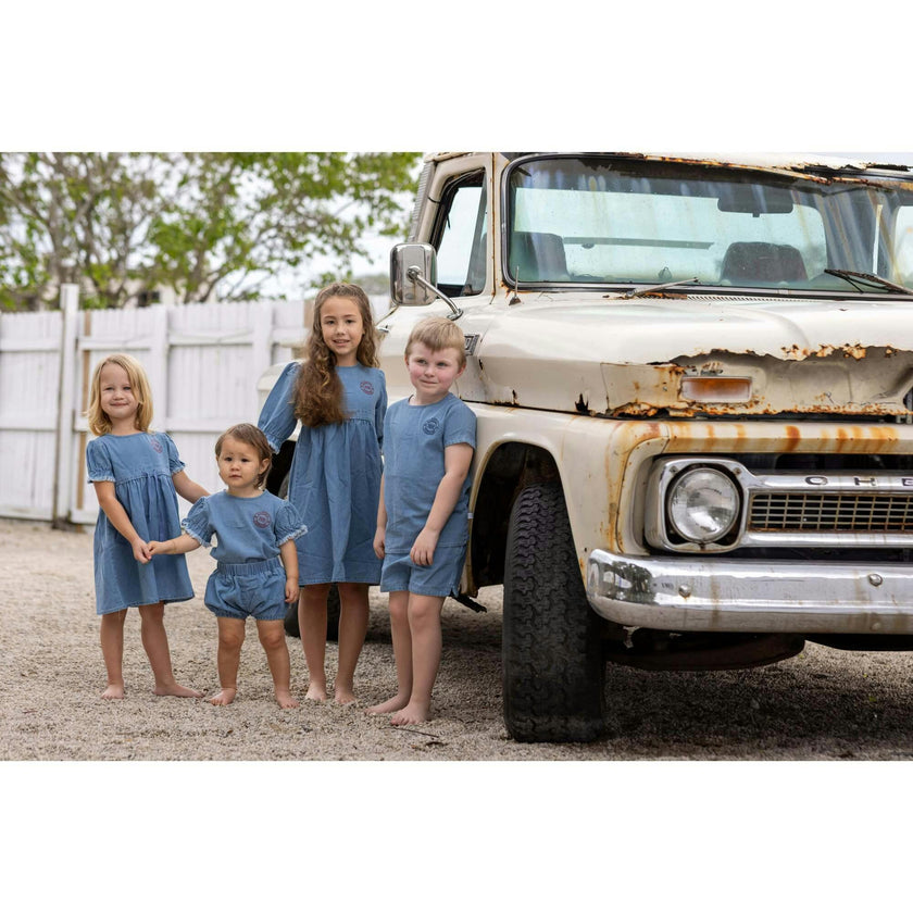 Denim Girl Set, Blue