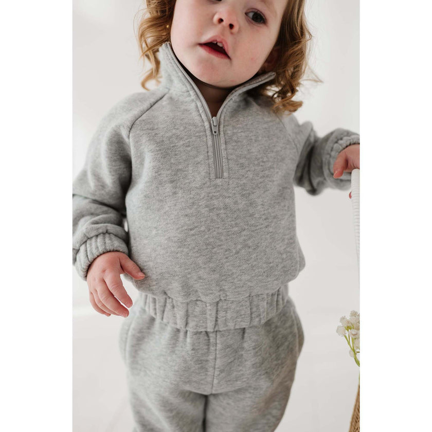 Fleece Zip Set Beige, Beige
