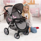 Bayer Design Dolls: Twin Star Stroller - Grey