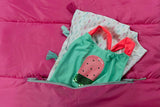 Sleep-n-pack: Packable Sleeping Bag, Big Kid 7-12+ yrs - Hibiscus Pink/Coconut Sherpa