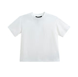 White T-Shirt with Mustache Detail