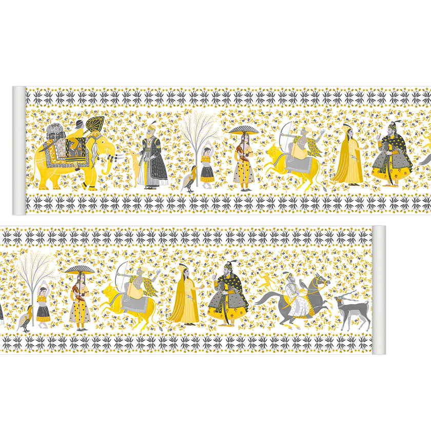 Wallpaper frieze CHALANA color Or