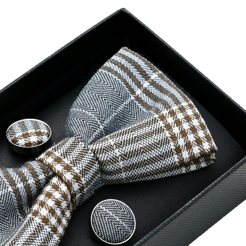 Plaid Bowtie Set