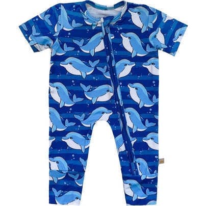 Sea Austin Short Sleeve Bamboo Footless Zip Romper
