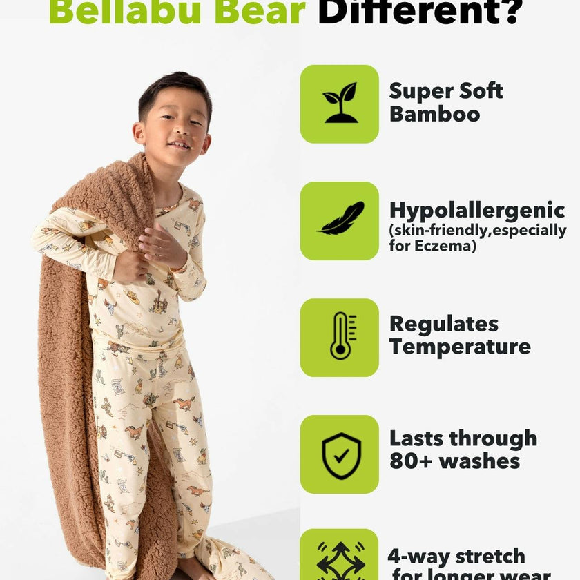Cowboy Bamboo Kids Pajamas