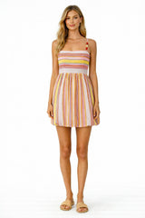 Lora Candy Stripe Mini Dress