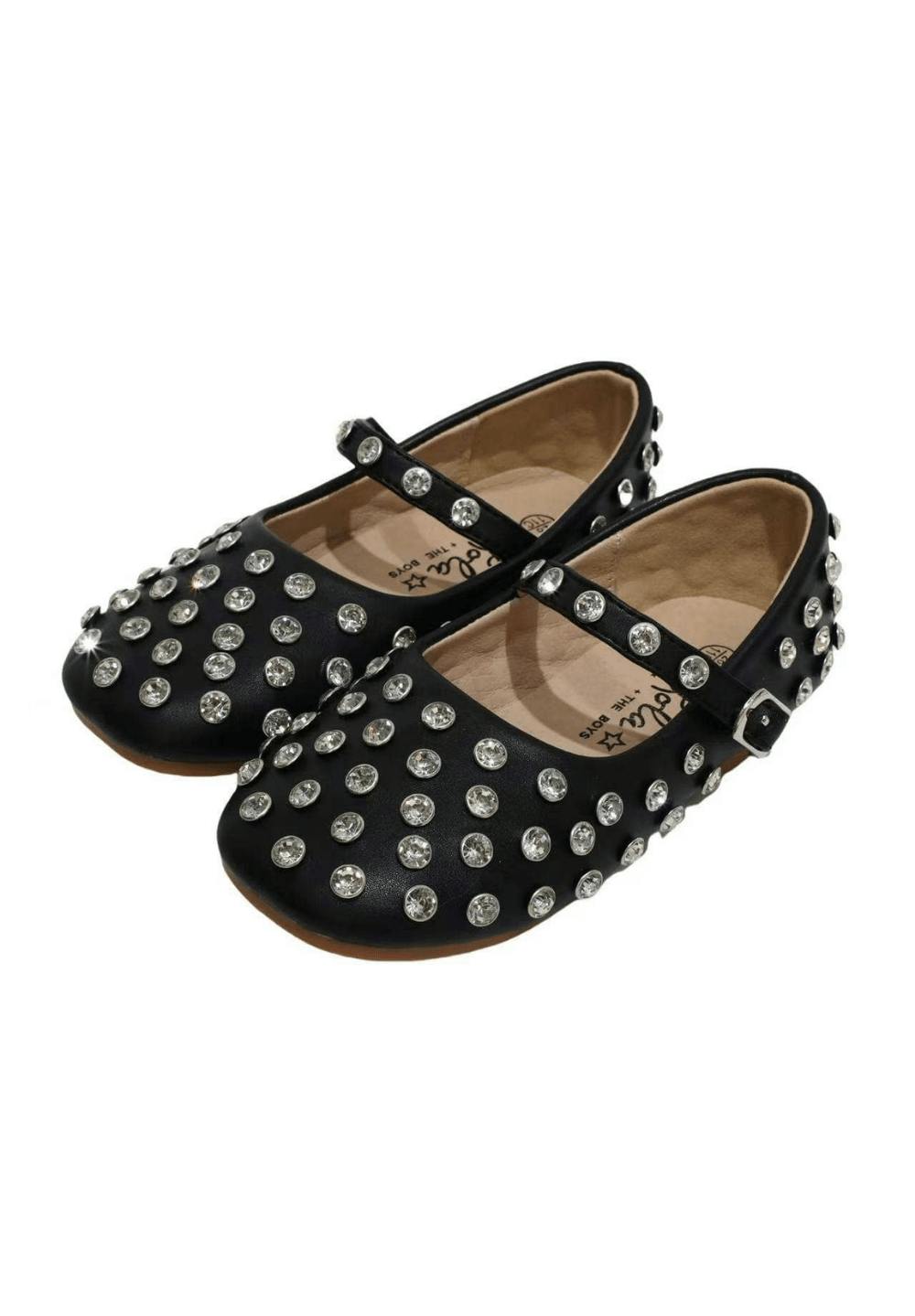 Midnight Studded Ballet Flats