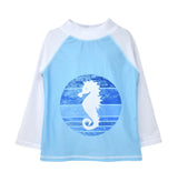 UPF 50+ Graphic Rash Guard Swim Top - F