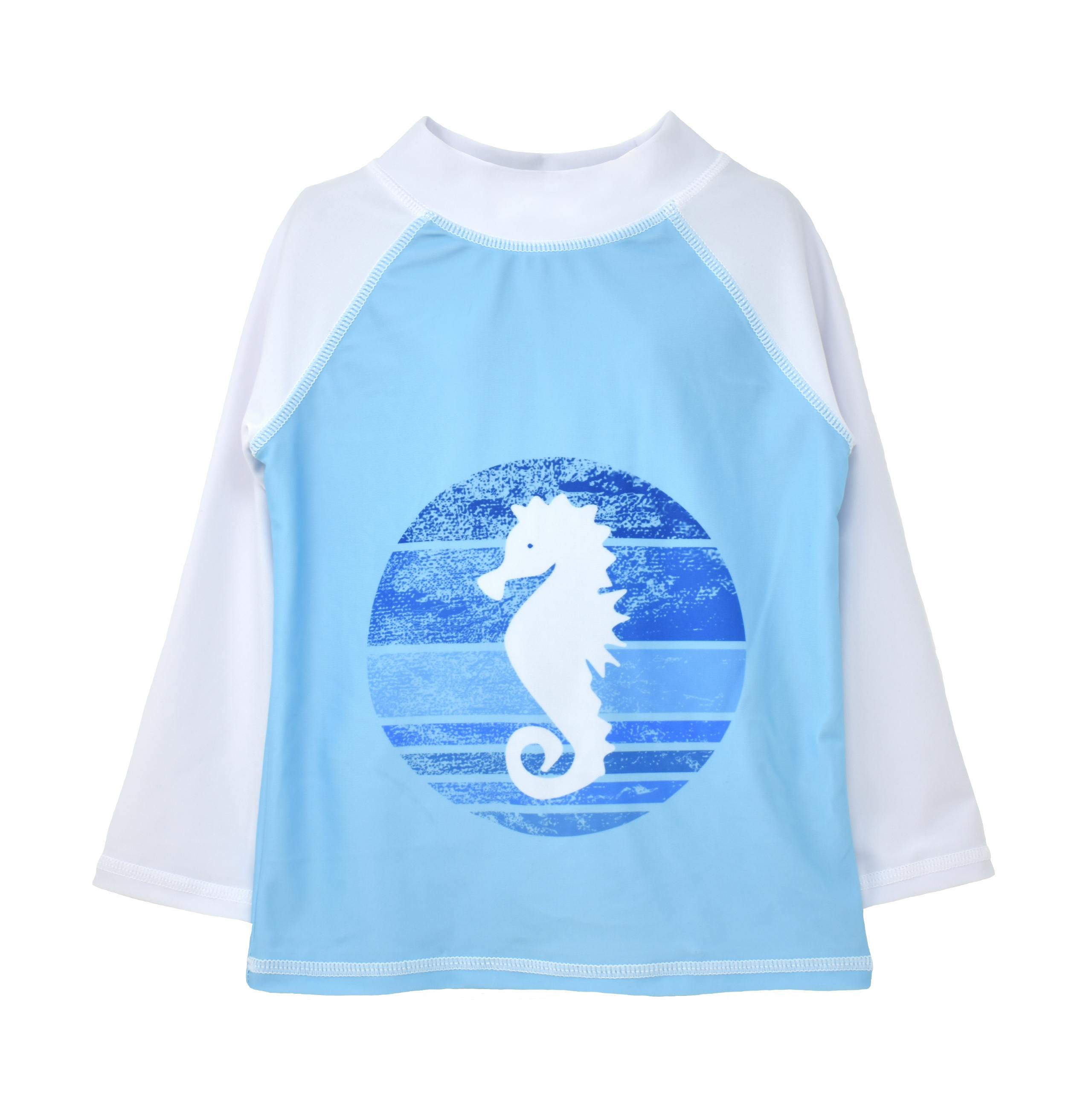 UPF 50+ Graphic Rash Guard Swim Top - F
