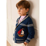 Boat Motif Knitted Cardigan in Navy (2- 10yrs)