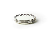 Russet Arabesque Trim Scallop Dinner Plate Set of 4