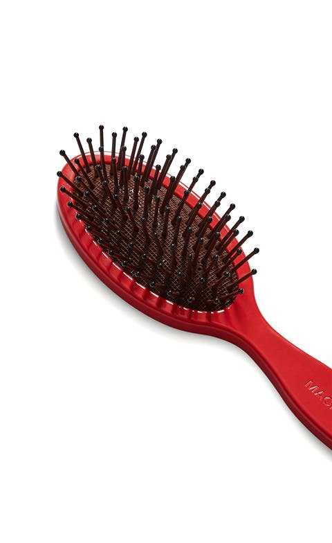 Travel Detangling Hair Brush in Ruby