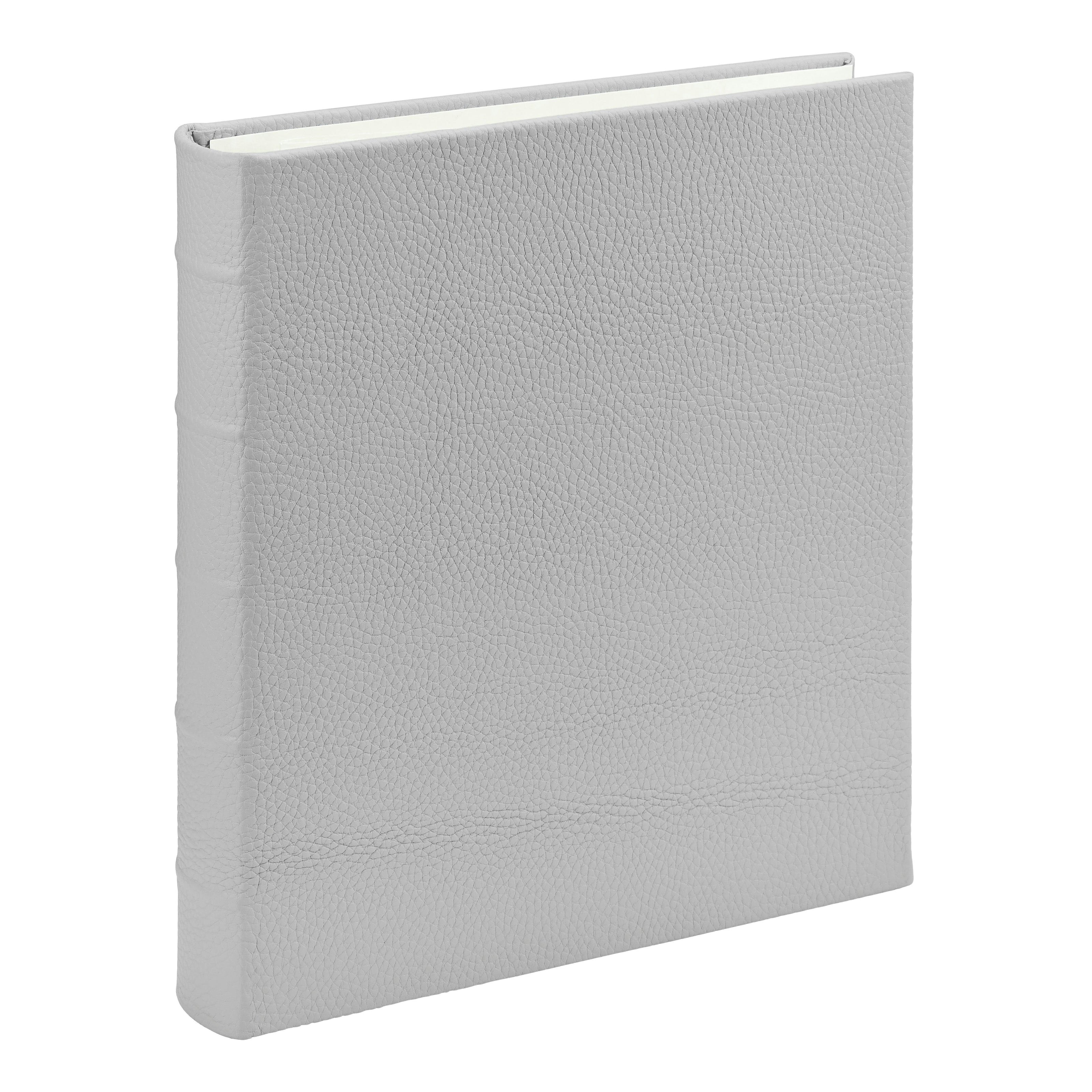 Large Clear Pocket Pebble Grain Leather Photo Album