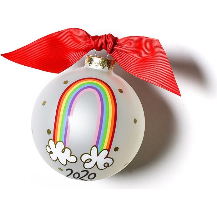 Rainbow of Hope Glass Ornament