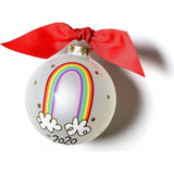 Rainbow of Hope Glass Ornament