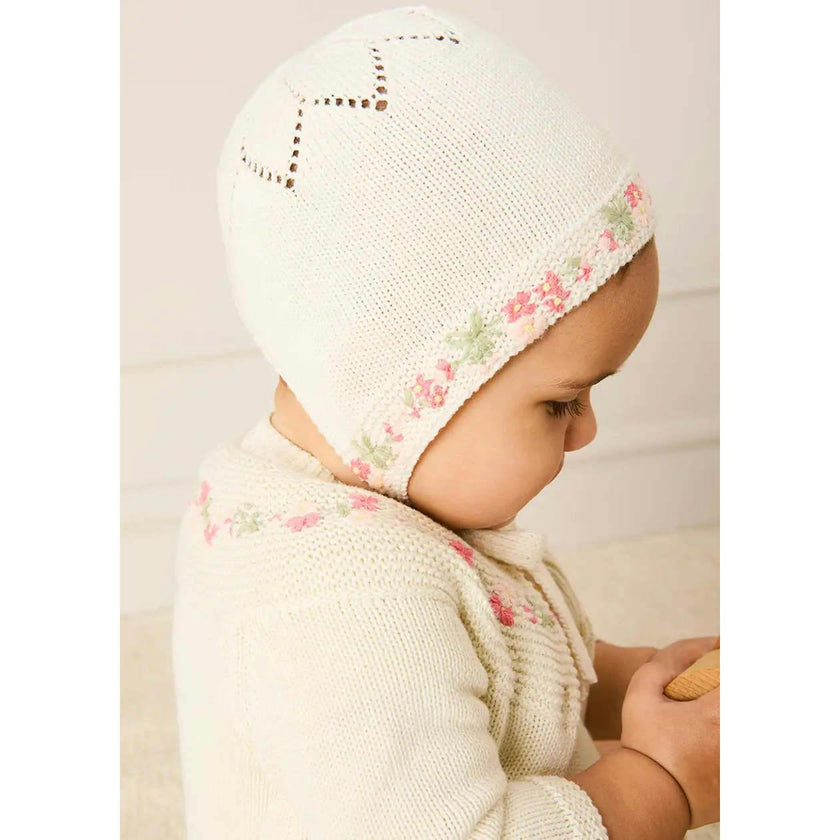 Wildflower Embroidered Bonnet