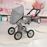 Bayer Design Dolls: Pram City Star - Grey, Pink, Butterfly