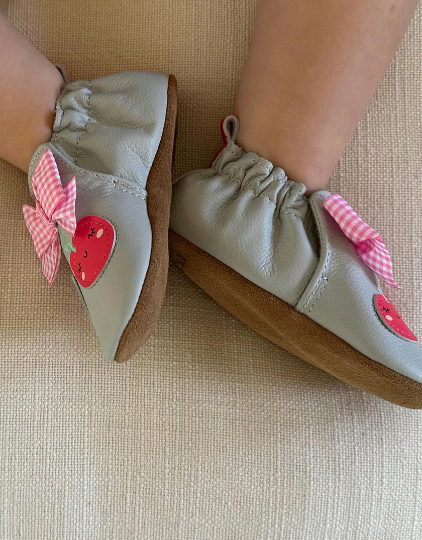 Cherry Cute Soft Soles in Grey