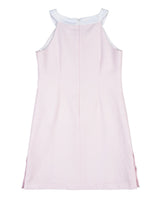 Stripe Pique Dress With Side Buttons
