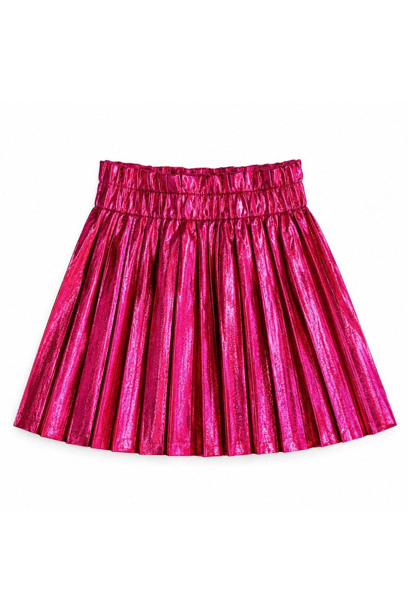 Foil Pleated Skirt