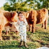 Long Sleeve Toddler Pajama, White