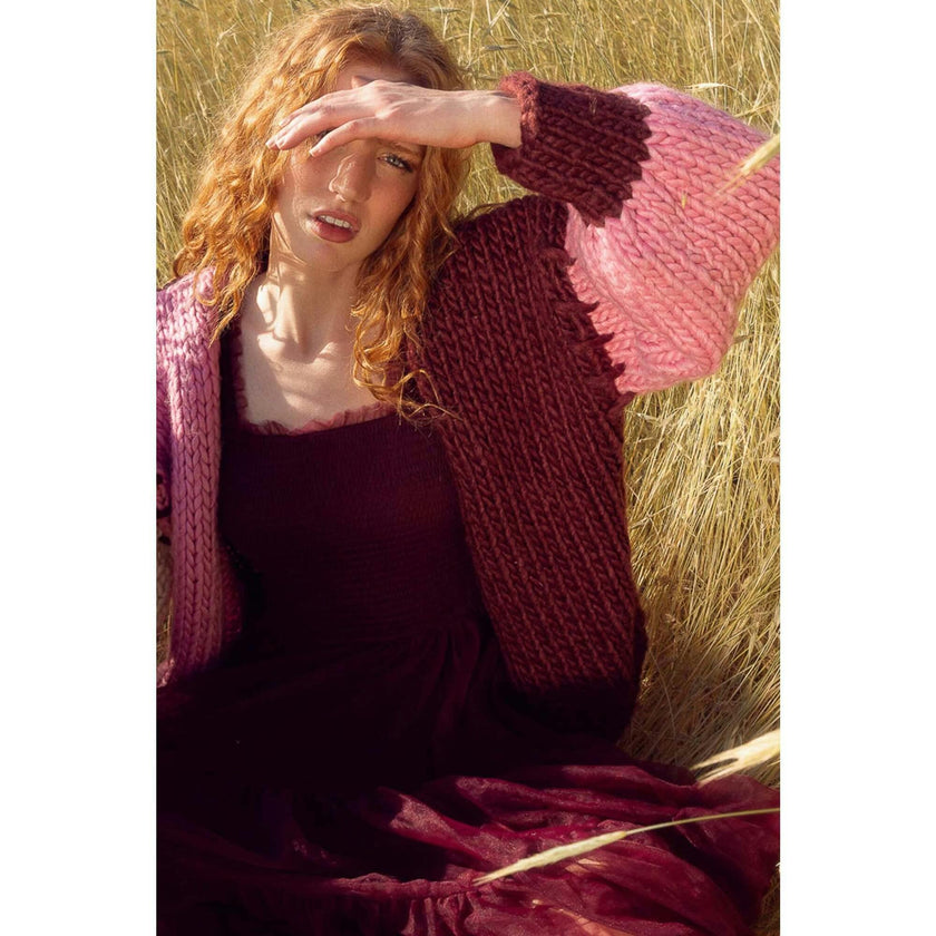 Marissa Sweater in Pink & Red