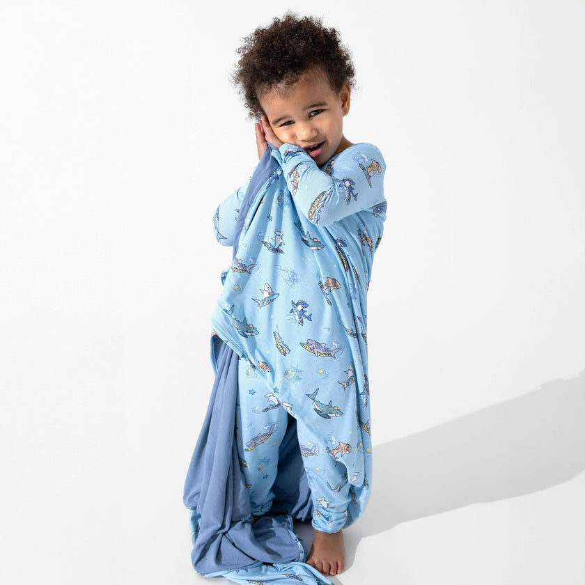 Shark School Bamboo Blanket