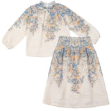Boarder Floral Skirt Set