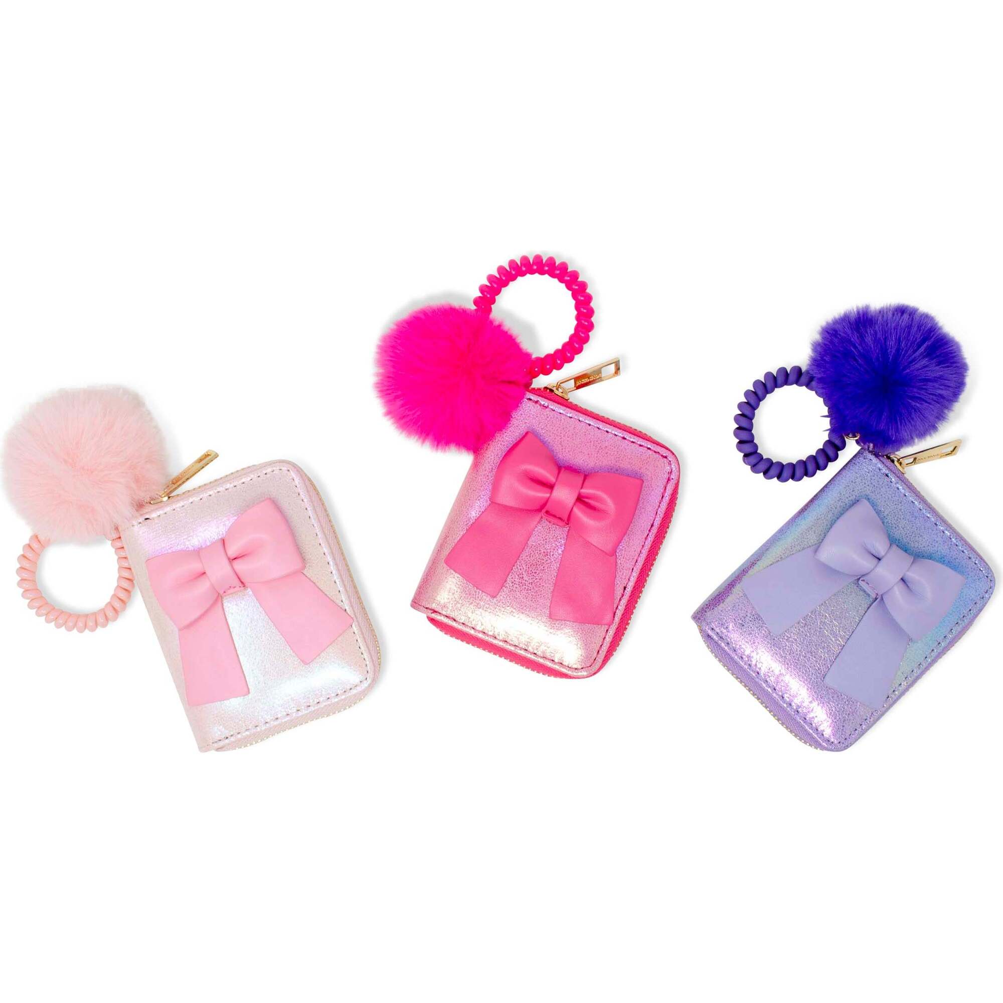 Shiny Jumbo Bow Spiral Strap Wallet