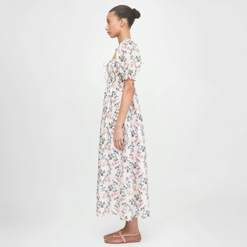 The Scarlett Nap Dress - Pink Scallop Bow Chintz