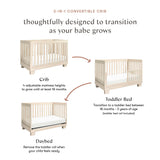 Babyletto Modo 3-in-1 Convertible Crib with Toddler Bed Conversion Kit
