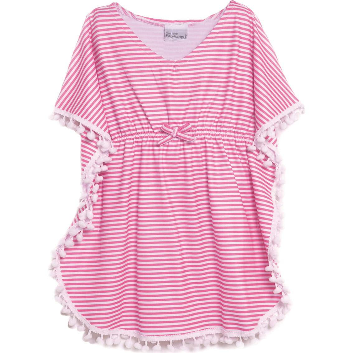 UPF 50+ Kaia Beach Swim Cover-Up - Preppy Pink Stripe