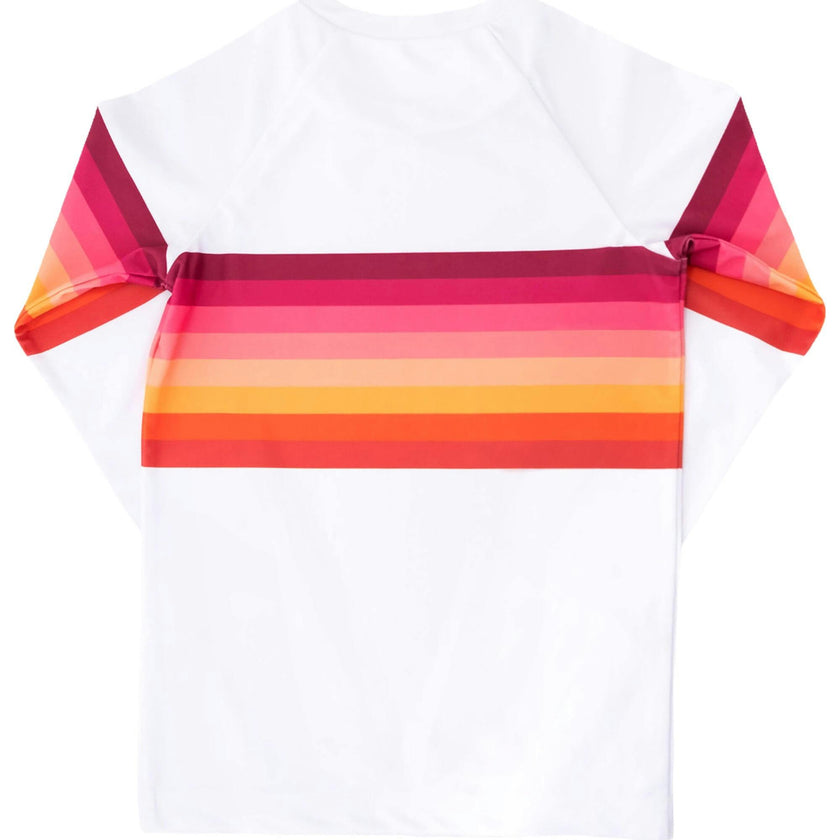 Sunset Beach Rainbow Rash Guard