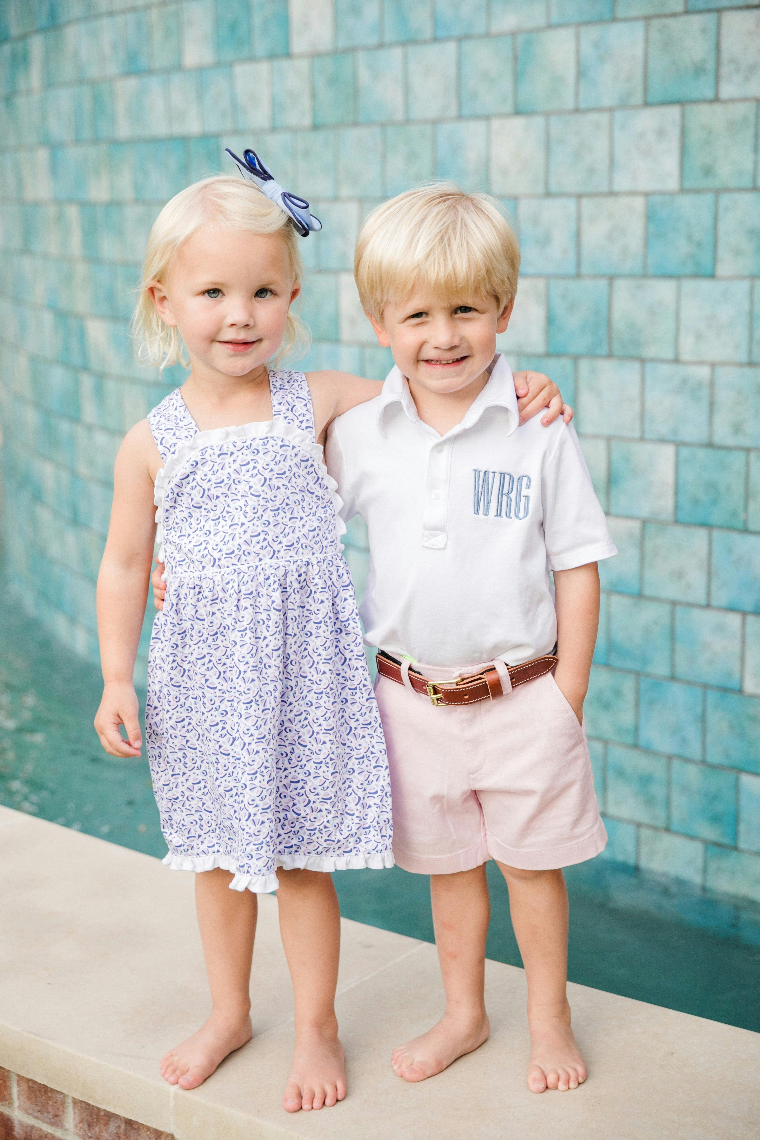 Griffin Boys' Pima Cotton Polo Golf Shirt White