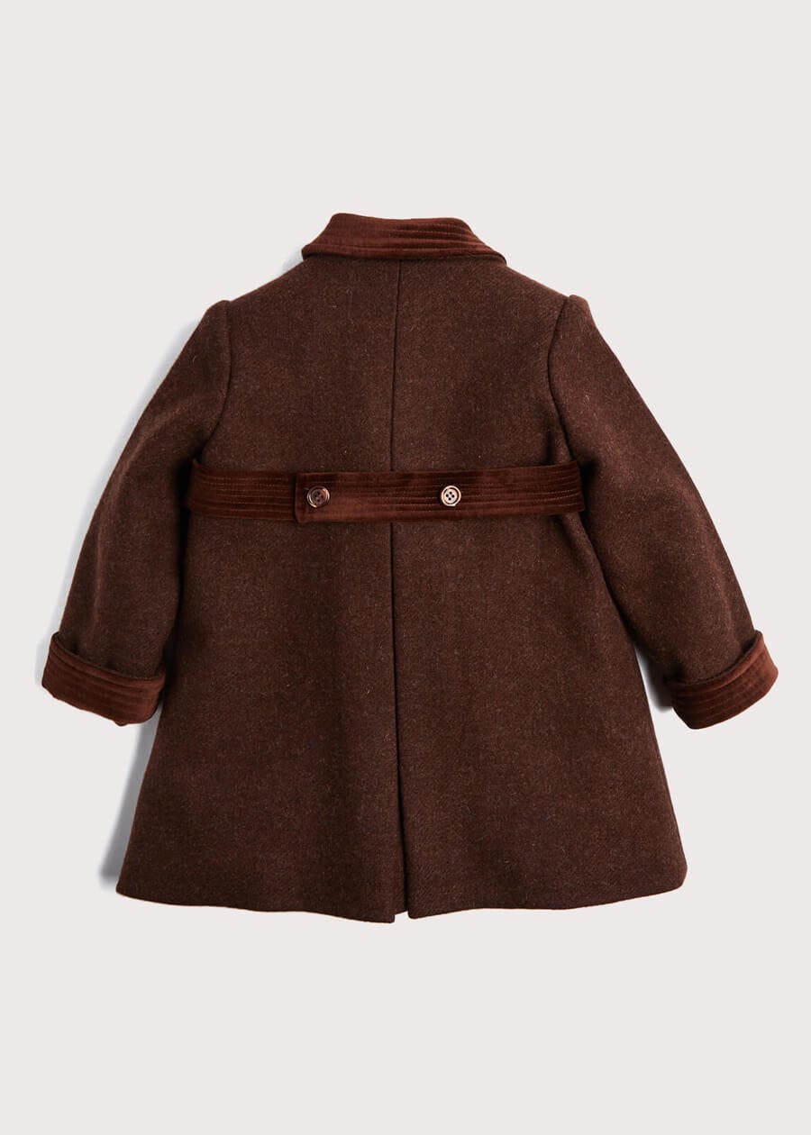 Traditional Double Breasted Coat in Brown (12mths-10yrs)