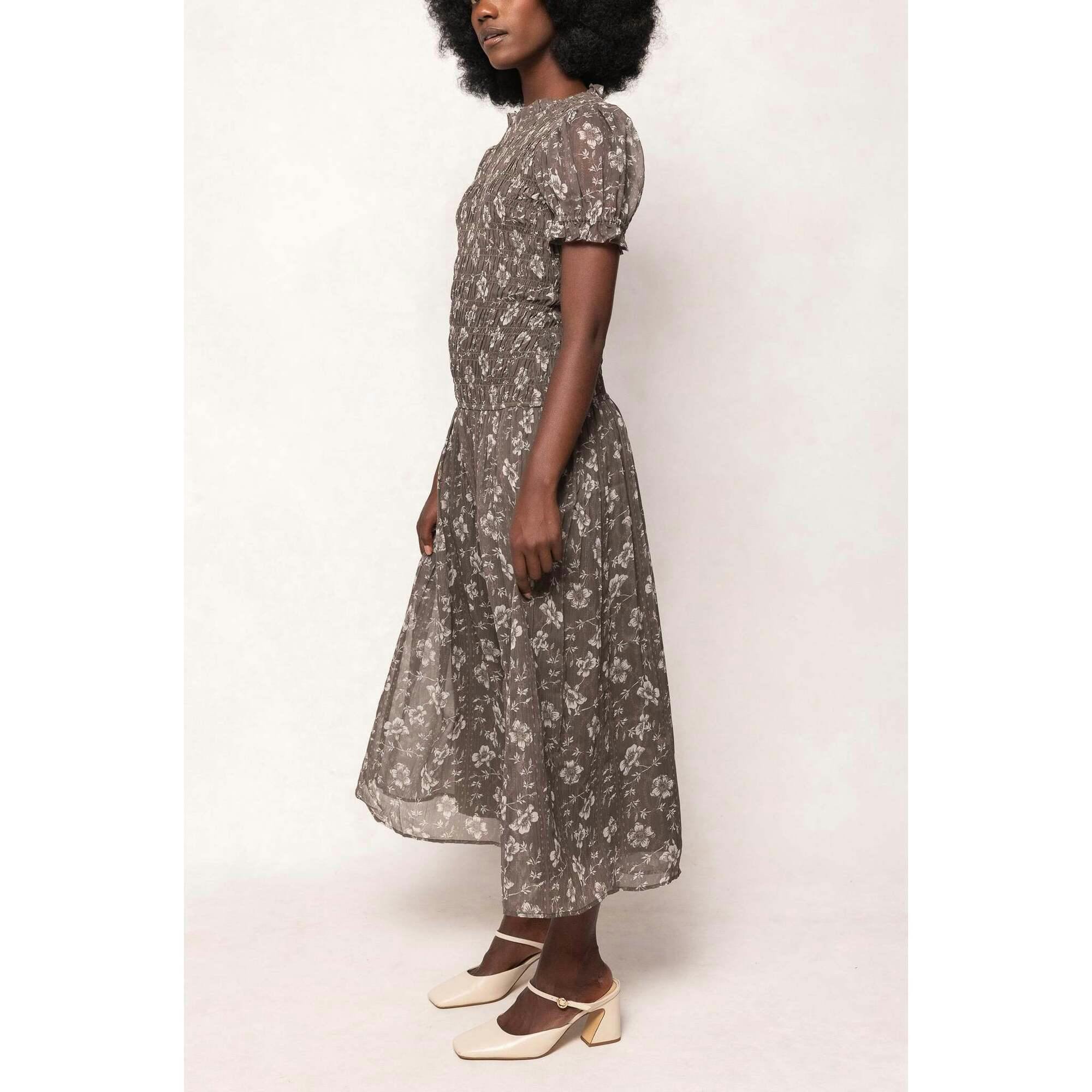 Jennifer Dress in Olive Blossom