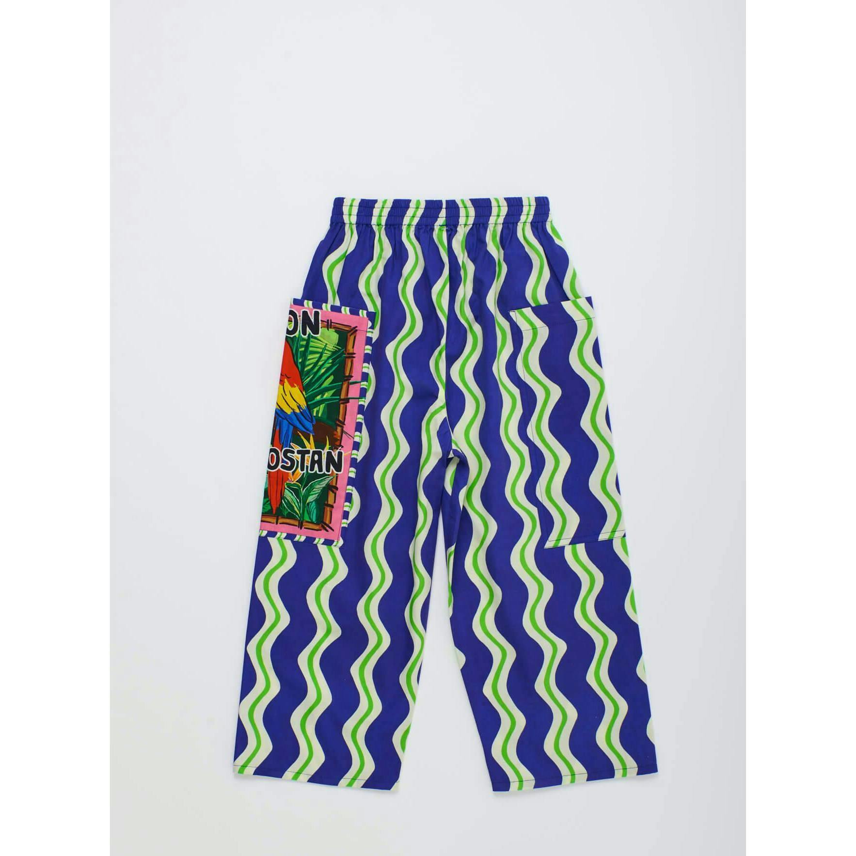 LOROS WAVY PANTS NAVY BLUE