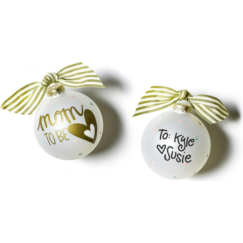 Mom To Be Glass Ornament