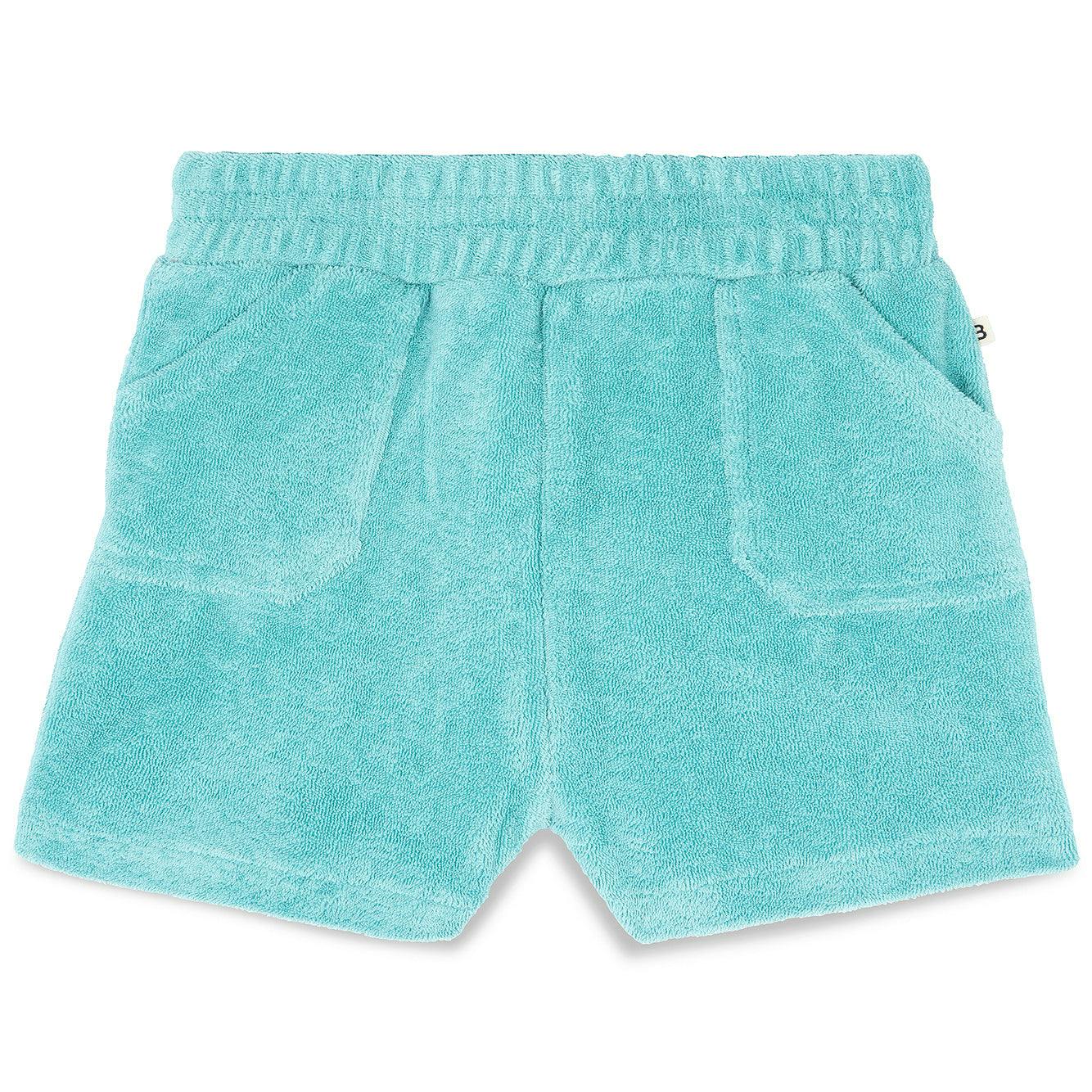 Blue Terrycloth Baby Shorts