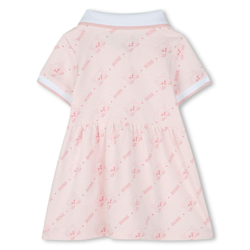 Pale Pink Logo Polo Dress