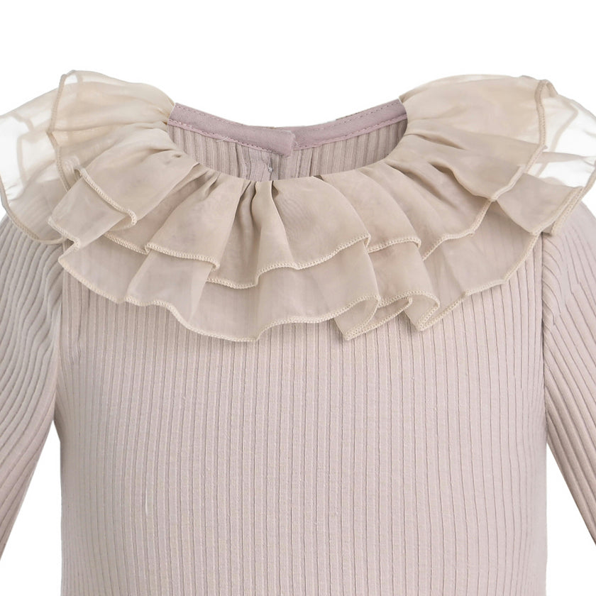 Light Pink Knit Tulle Dress