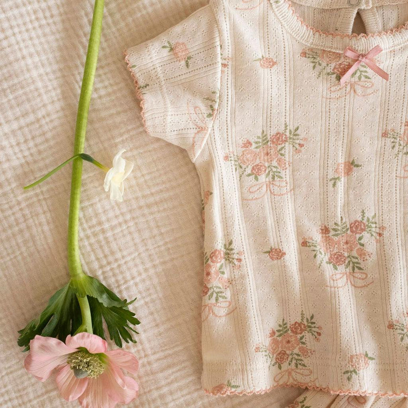 Pointelle Bloomer Set in Parfait Pink