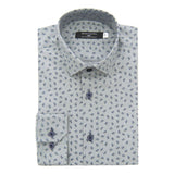 Green Dandelion Print Dress Shirt